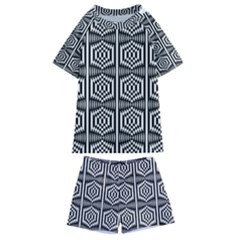Optical Illusion Kids  Swim Tee And Shorts Set by Sparkle