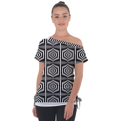 Mandala Pattern Tie-up Tee by Sparkle