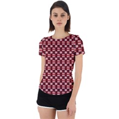 Red Kalider Back Cut Out Sport Tee