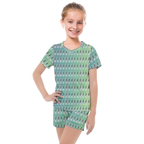 Polka Dots Kids  Mesh Tee And Shorts Set by Sparkle