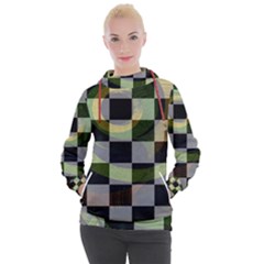 Digital Checkboard Women s Hooded Pullover by Sparkle