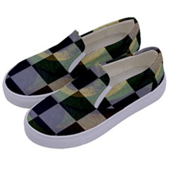 Digital Checkboard Kids  Canvas Slip Ons