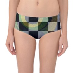 Circle Checks Mid-waist Bikini Bottoms by Sparkle