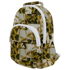 Array Random Gold Rounded Multi Pocket Backpack by Sparkle