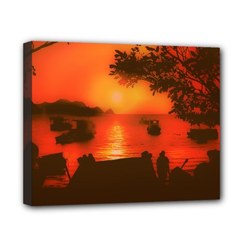 Sunset At Caribbean Bay Of Taganga Colombia Canvas 10  X 8  (stretched) by dflcprintsclothing