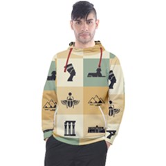 Egyptian Flat Style Icons Men s Pullover Hoodie by Wegoenart