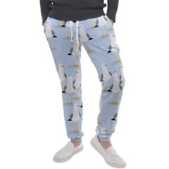 Cute Seagulls Seamless Pattern Light Blue Background Men s Jogger Sweatpants