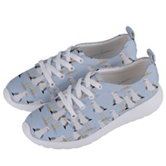 Cute Seagulls Seamless Pattern Light Blue Background Women s Lightweight Sports Shoes