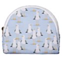 Cute Seagulls Seamless Pattern Light Blue Background Horseshoe Style Canvas Pouch View1