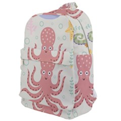 Underwater Seamless Pattern Light Background Funny Classic Backpack