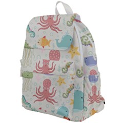 Underwater Seamless Pattern Light Background Funny Top Flap Backpack