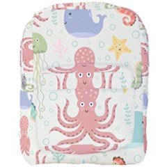 Underwater Seamless Pattern Light Background Funny Full Print Backpack