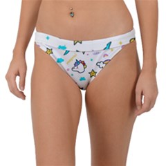 Unicorns Rainbows Seamless Pattern Band Bikini Bottom