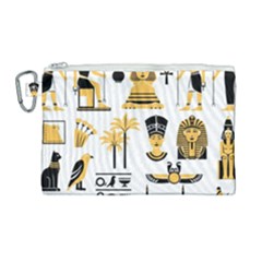 Egypt Symbols Decorative Icons Set Canvas Cosmetic Bag (large) by Wegoenart