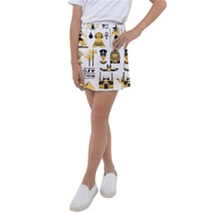 Egypt Symbols Decorative Icons Set Kids  Tennis Skirt by Wegoenart