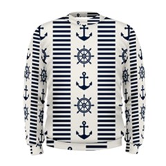 Nautical Seamless Pattern Vector Illustration Men s Sweatshirt