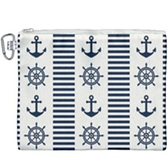 Nautical Seamless Pattern Vector Illustration Canvas Cosmetic Bag (xxxl) by Wegoenart