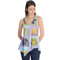 Egypt Icons Set Flat Style Sleeveless Tunic