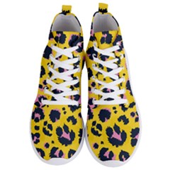 Leopard Print Seamless Pattern Men s Lightweight High Top Sneakers by Wegoenart