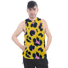 Leopard Print Seamless Pattern Men s Sleeveless Hoodie by Wegoenart