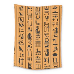 Egyptian Hieroglyphs Ancient Egypt Letters Papyrus Background Vector Old Egyptian Hieroglyph Writing Medium Tapestry by Wegoenart