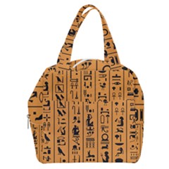 Egyptian Hieroglyphs Ancient Egypt Letters Papyrus Background Vector Old Egyptian Hieroglyph Writing Boxy Hand Bag by Wegoenart