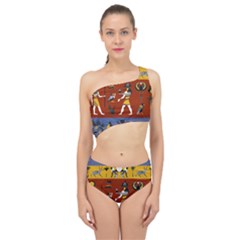 Ancient Egyptian Religion Seamless Pattern Spliced Up Two Piece Swimsuit