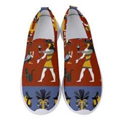 Ancient Egyptian Religion Seamless Pattern Women s Slip On Sneakers by Wegoenart