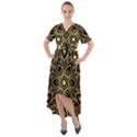 Luxury Golden Mandala Background Front Wrap High Low Dress View1