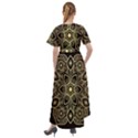 Luxury Golden Mandala Background Front Wrap High Low Dress View2