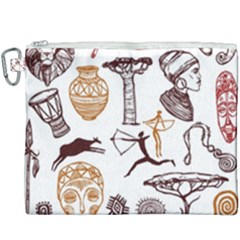 Africa Doodle Set Canvas Cosmetic Bag (xxxl) by Wegoenart