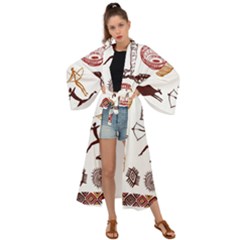 Africa Doodle Set Maxi Kimono by Wegoenart