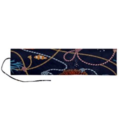 Vector Illustration Seamless Pattern With Corals Animal Trasure Marine Motif Sailor Mood Design Naut Roll Up Canvas Pencil Holder (l) by Wegoenart