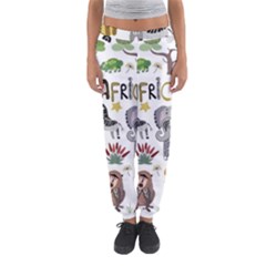 Cartoon African Animals Women s Jogger Sweatpants by Wegoenart