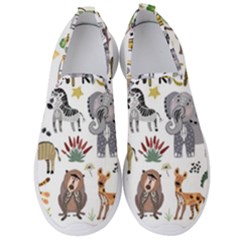 Cartoon African Animals Men s Slip On Sneakers by Wegoenart