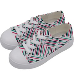 Abstract Colorful Pattern Background Kids  Low Top Canvas Sneakers by Wegoenart