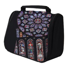 Chartres Cathedral Notre Dame De Paris Amiens Cath Stained Glass Full Print Travel Pouch (small) by Wegoenart