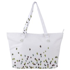 Multicolor Leaves Motif Pattern Print Full Print Shoulder Bag by dflcprintsclothing