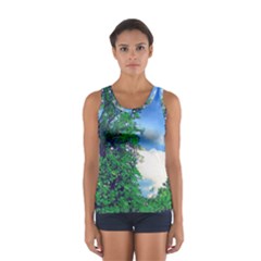 The Deep Blue Sky Sport Tank Top  by Fractalsandkaleidoscopes