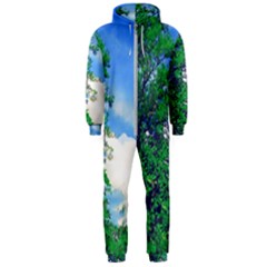 The Deep Blue Sky Hooded Jumpsuit (men)  by Fractalsandkaleidoscopes