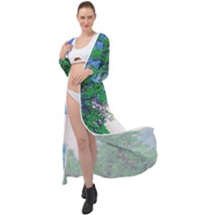 The Deep Blue Sky Maxi Chiffon Beach Wrap by Fractalsandkaleidoscopes