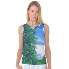 The Deep Blue Sky Women s Basketball Tank Top by Fractalsandkaleidoscopes