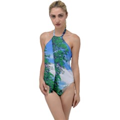 The Deep Blue Sky Go With The Flow One Piece Swimsuit by Fractalsandkaleidoscopes
