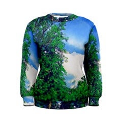 The Deep Blue Sky Women s Sweatshirt by Fractalsandkaleidoscopes