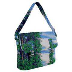 The Deep Blue Sky Buckle Messenger Bag by Fractalsandkaleidoscopes