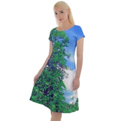 The Deep Blue Sky Classic Short Sleeve Dress by Fractalsandkaleidoscopes