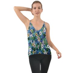 Fantasy Garden Blue Chiffon Cami