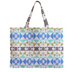Multicolored Geometric Pattern Zipper Mini Tote Bag by dflcprintsclothing