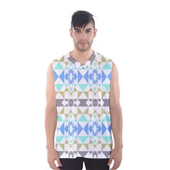 Multicolored Geometric Pattern Men s Basketball Tank Top by dflcprintsclothing