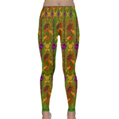 Sakura Blossoms Popart Lightweight Velour Classic Yoga Leggings by pepitasart